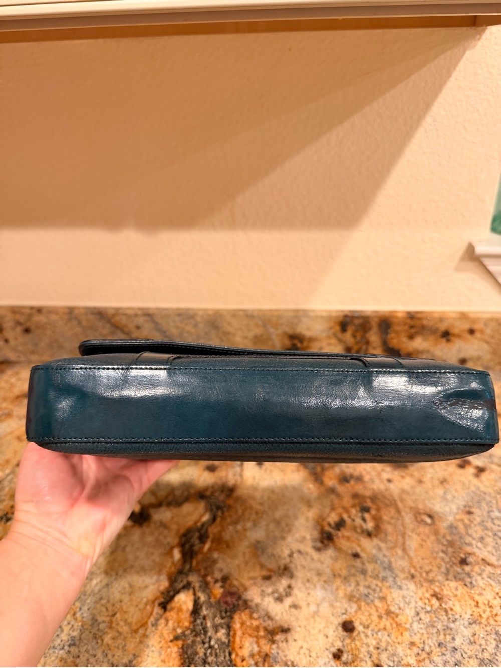 Givenchy Teal Leather Shoulder Bag - Picture 4 of 8